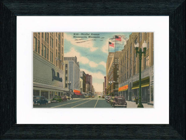 Vintage Postcard Front - Nicollet Ave—Minneapolis