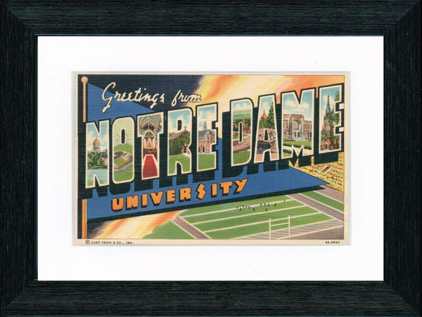 Vintage Postcard Front - Notre Dame University