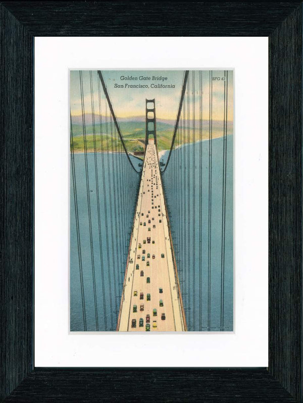 Vintage Postcard Front - Golden Gate Bridge—San Francisco
