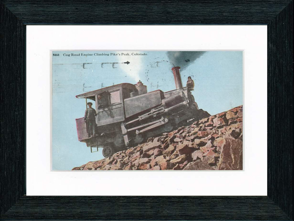 Vintage Postcard Front - Pike's Peak Cog Road Train