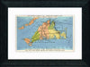 Vintage Postcard Front - Martha's Vineyard Map