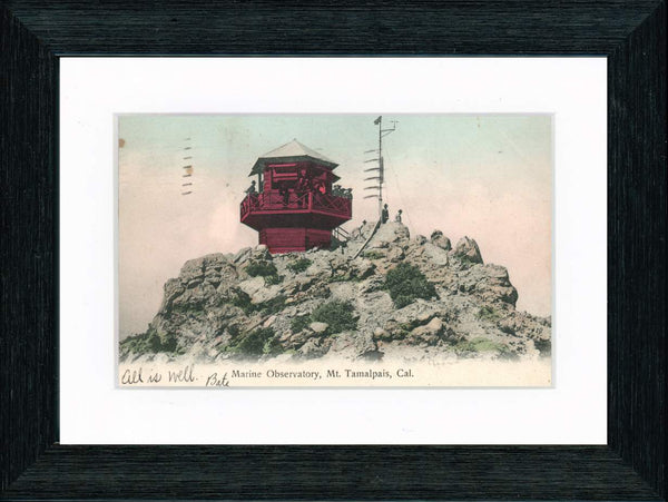 Vintage Postcard Front - Mt. Tamalpais Marine Observatory