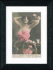 Vintage Postcard Front - Flower Girl in Pink Dress