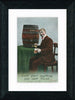 Vintage Postcard Front - Beer Barrel Drinking Man "Don't Start If You Can't Finish"