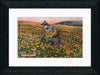 Vintage Postcard Front - California Girl Cathering Flowers "Poppyland"