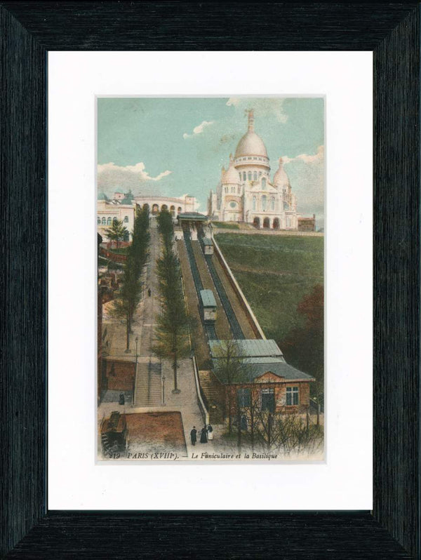 Vintage Postcard Front - Paris—Montmartre Funicular