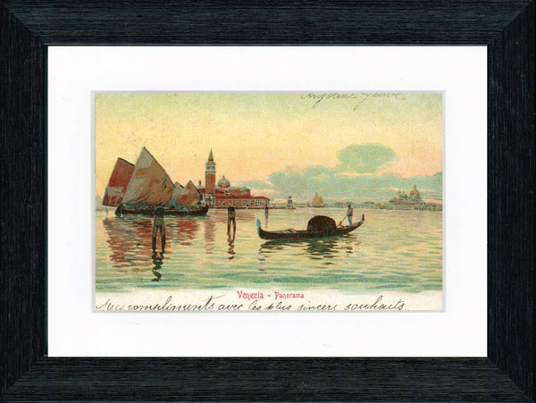 Vintage Postcard Front - Venice Reflections