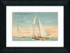 Vintage Postcard Front - Pleasant Beach New Jersey "Full Sail"