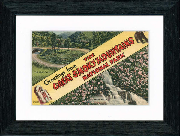 Vintage Postcard Front - Greetings from the Great Smoky Mountains